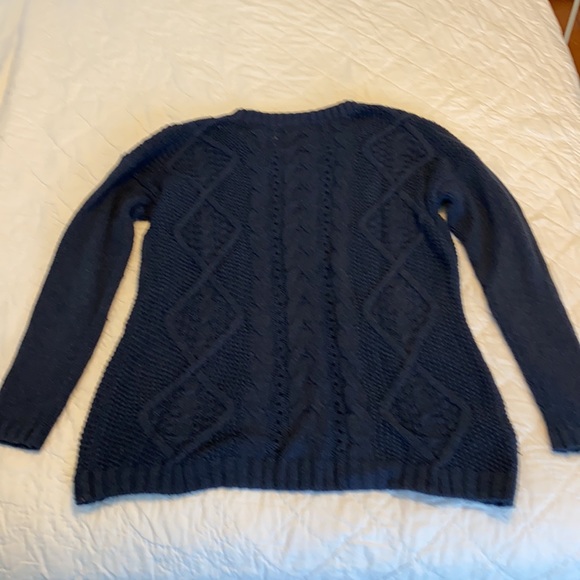 Tommy Bahama Women’s Navy Cable Knit Sweater - Picture 3 of 3